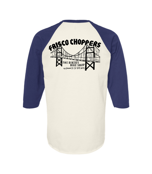 3/4 Baseball T Shirt Light Blue & Bone White