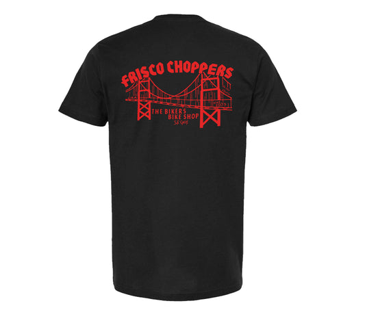 High-Quality Water-Based Printing Frisco Choppers T-Shirt - Black