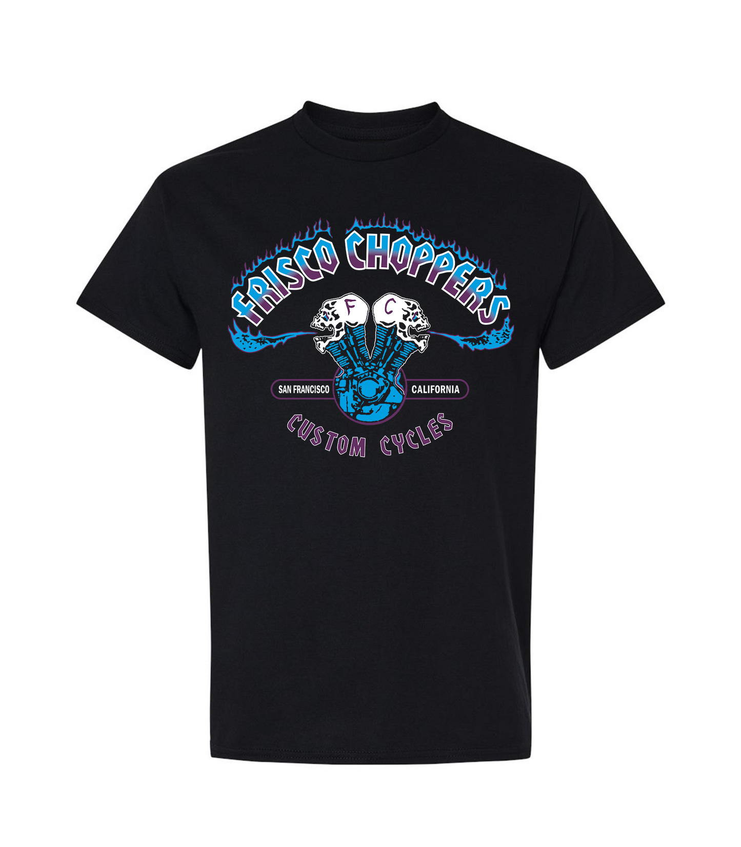 Frisco Choppers Blue & Purple Logo T-shirt