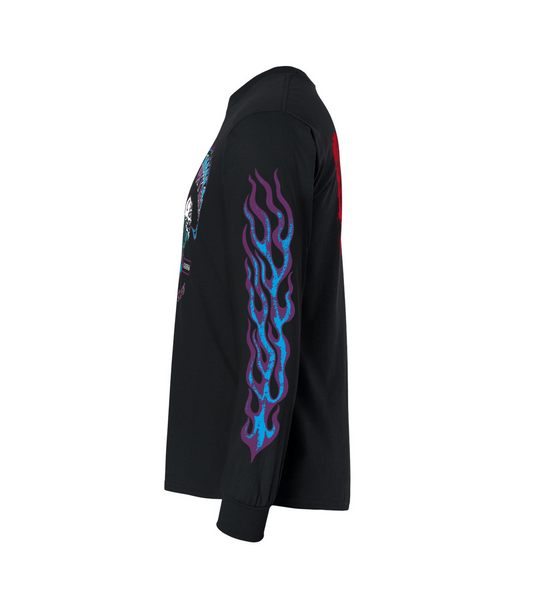 Frisco Choppers Flaming Skull Blue & Purple Long Sleeve