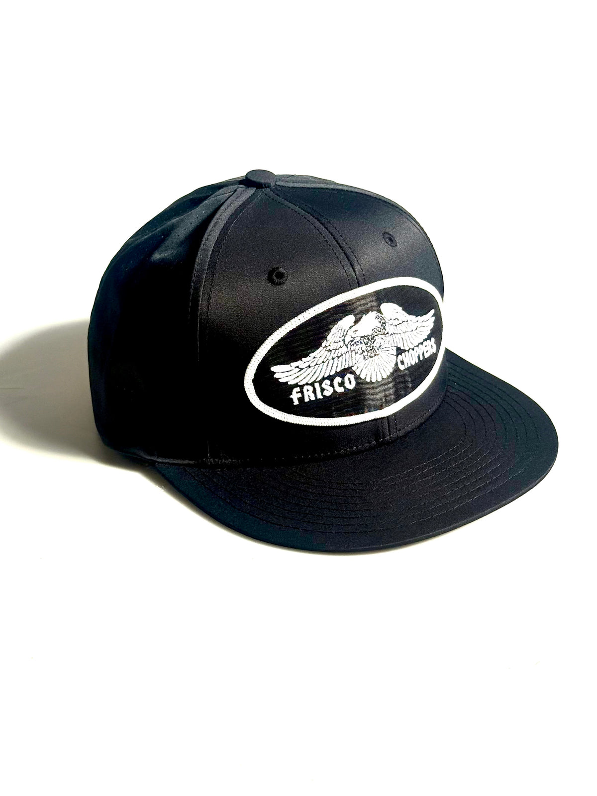 FRISCO BLACK W/ BLACK & WHITE  PATCH HAT