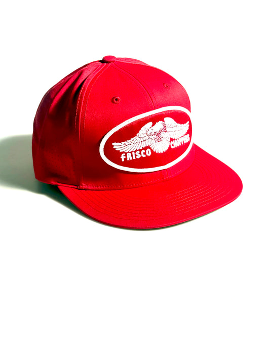 FRISCO ALL RED HAT W/RED & WHITE PATCH