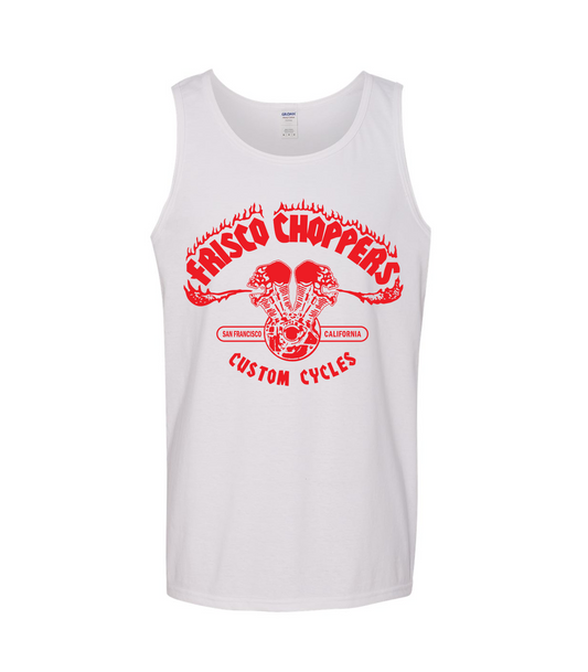 Frisco Choppers Tanktop White with Red Frisco