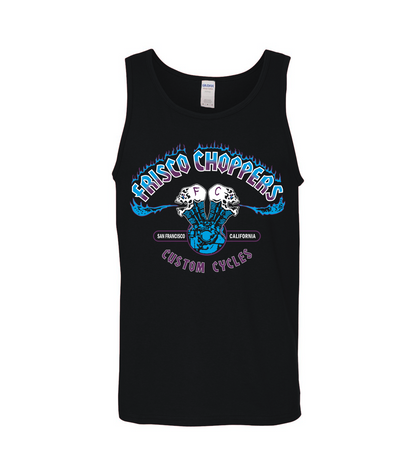 Black Tanktop with Blue & Purple Frisco