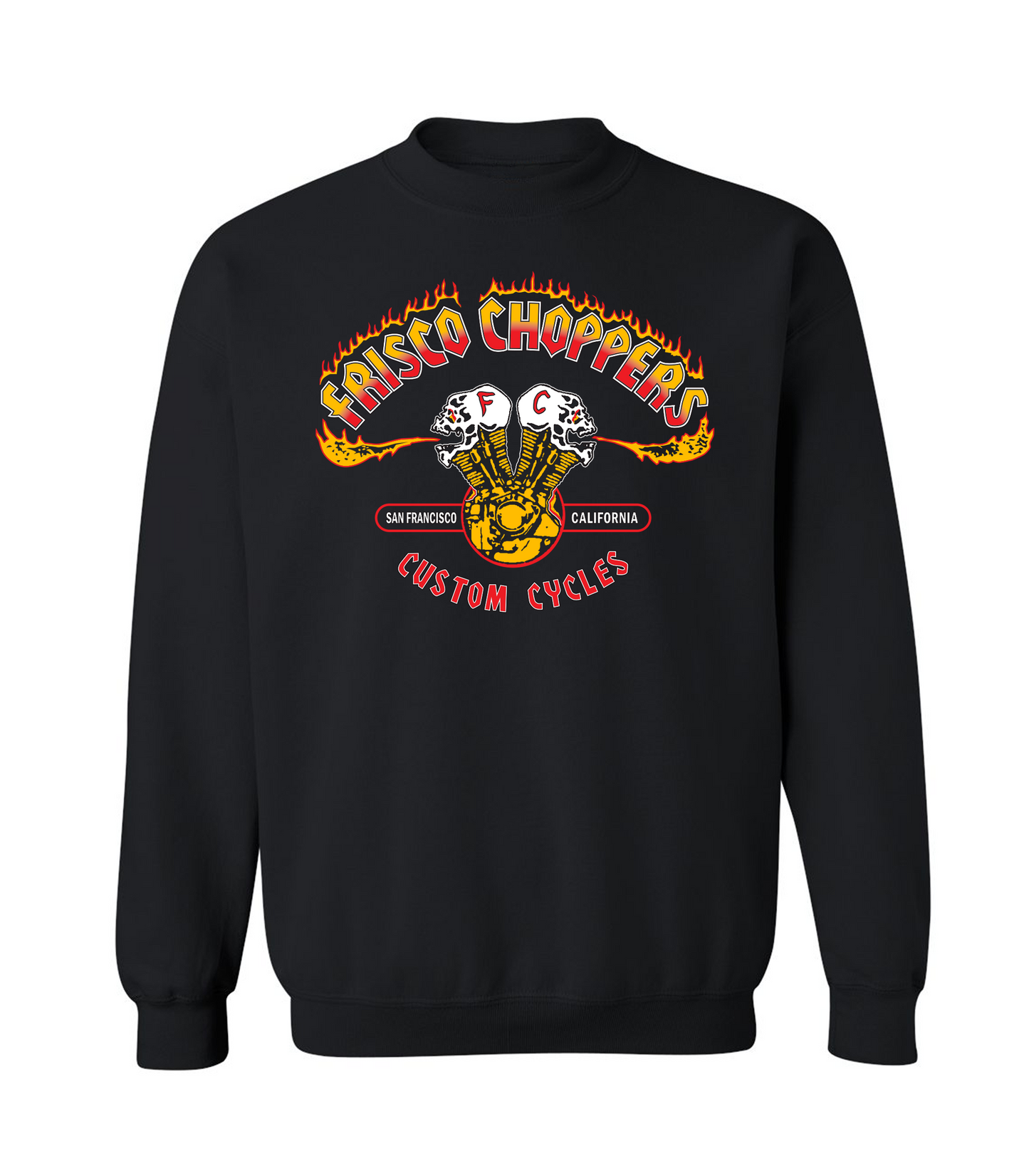 Frisco Choppers Skull & Motor Crew Neck