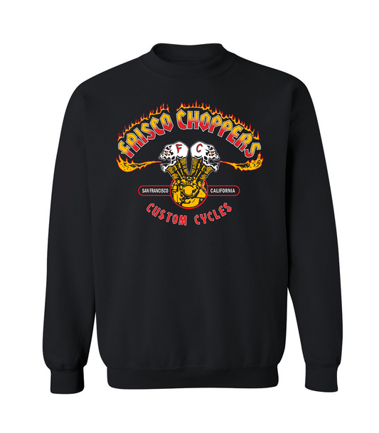 Frisco Choppers Skull & Motor Crew Neck