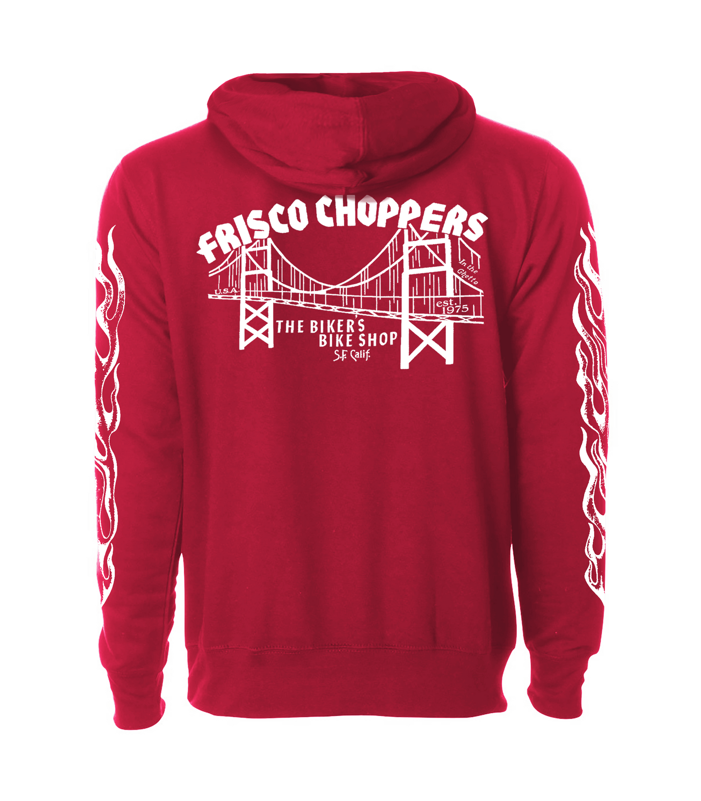Frisco Choppers Red and White Hoodies