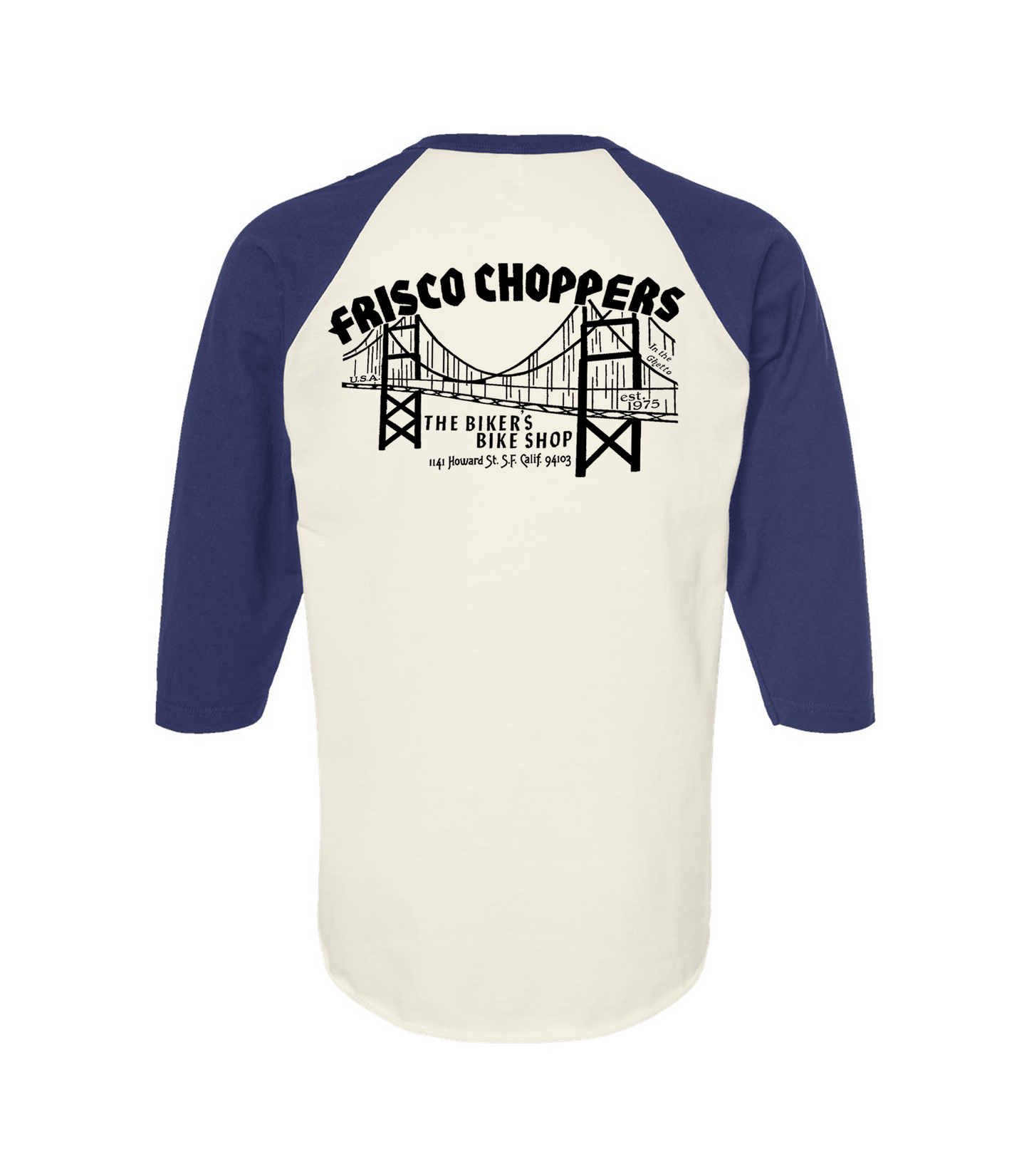 3/4 Baseball T Shirt Light Blue & Bone White