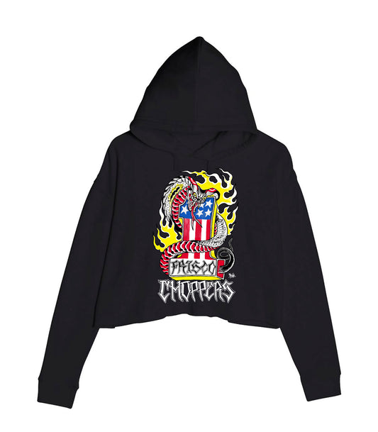 Ladies FRISCO Eddie Deutsche Cropped Hoodie