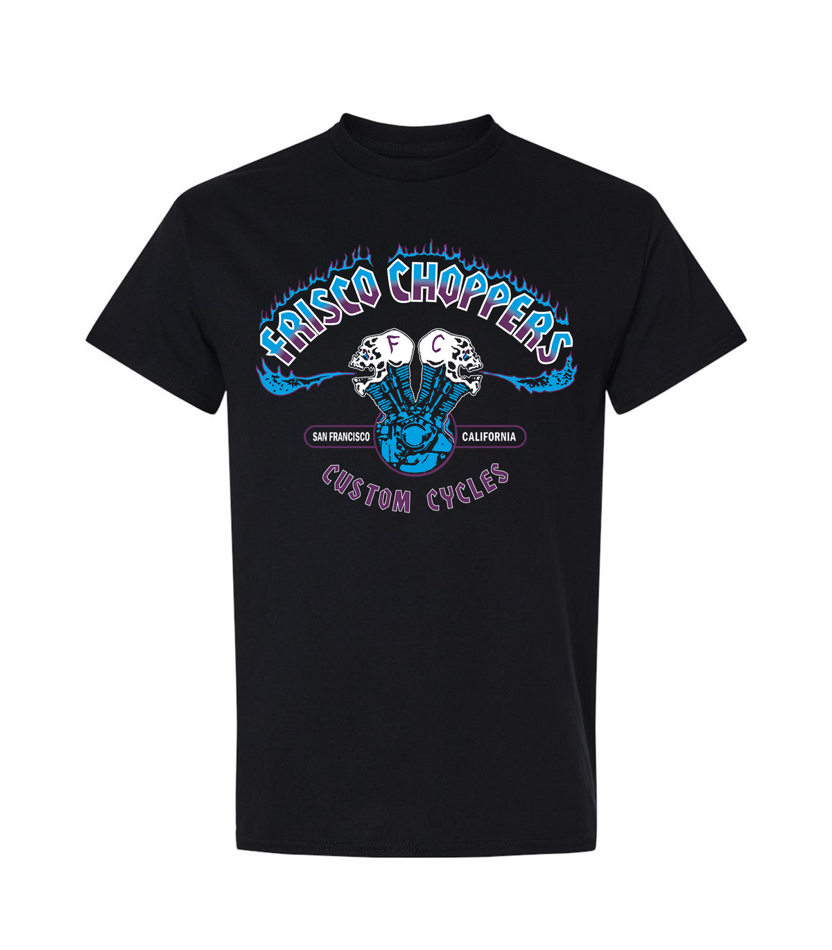 Frisco Choppers Blue & Purple Logo T-shirt