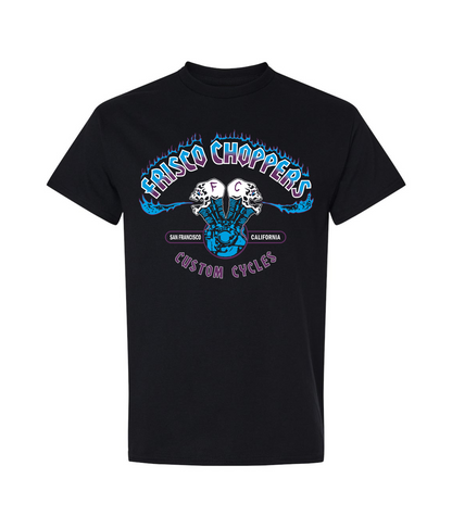 Frisco Choppers Blue & Purple Logo T-shirt
