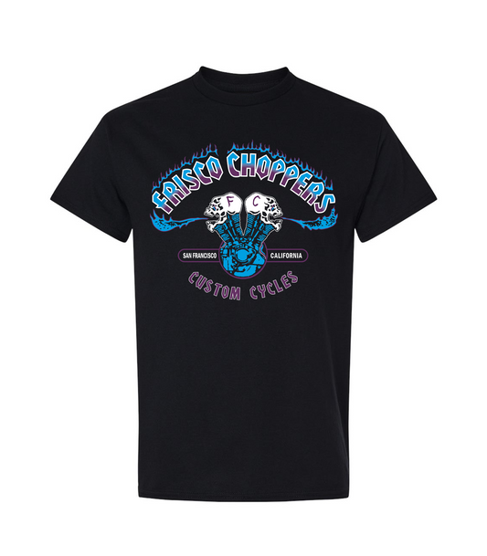 Frisco Choppers Blue & Purple Logo T-shirt